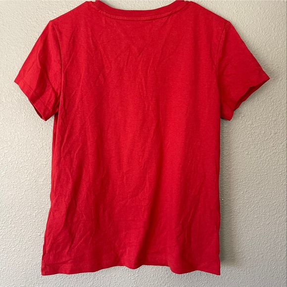 Tommy Jeans Red Embroidered Varsity Short Sleeve Crew New Neck T-Shirt Medium - Picture 10 of 10